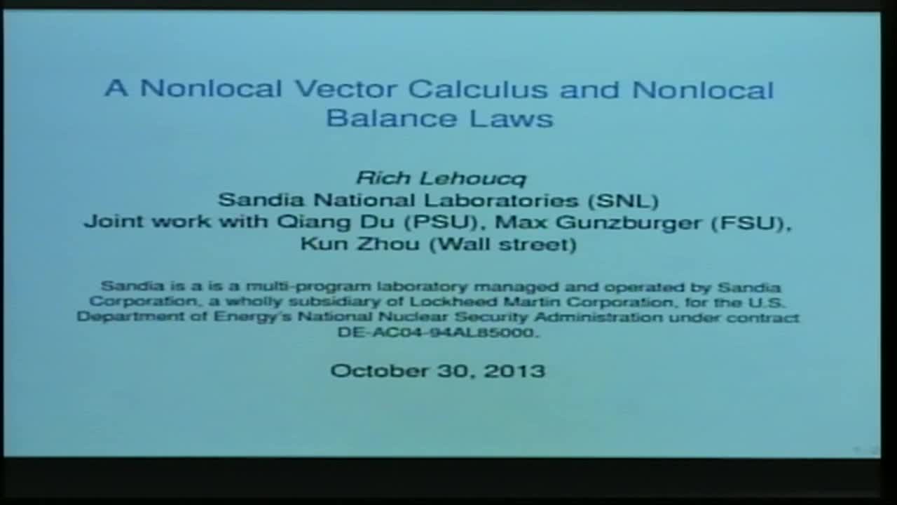 A Nonlocal Vector Calculus and Nonlocal Balance Laws Thumbnail