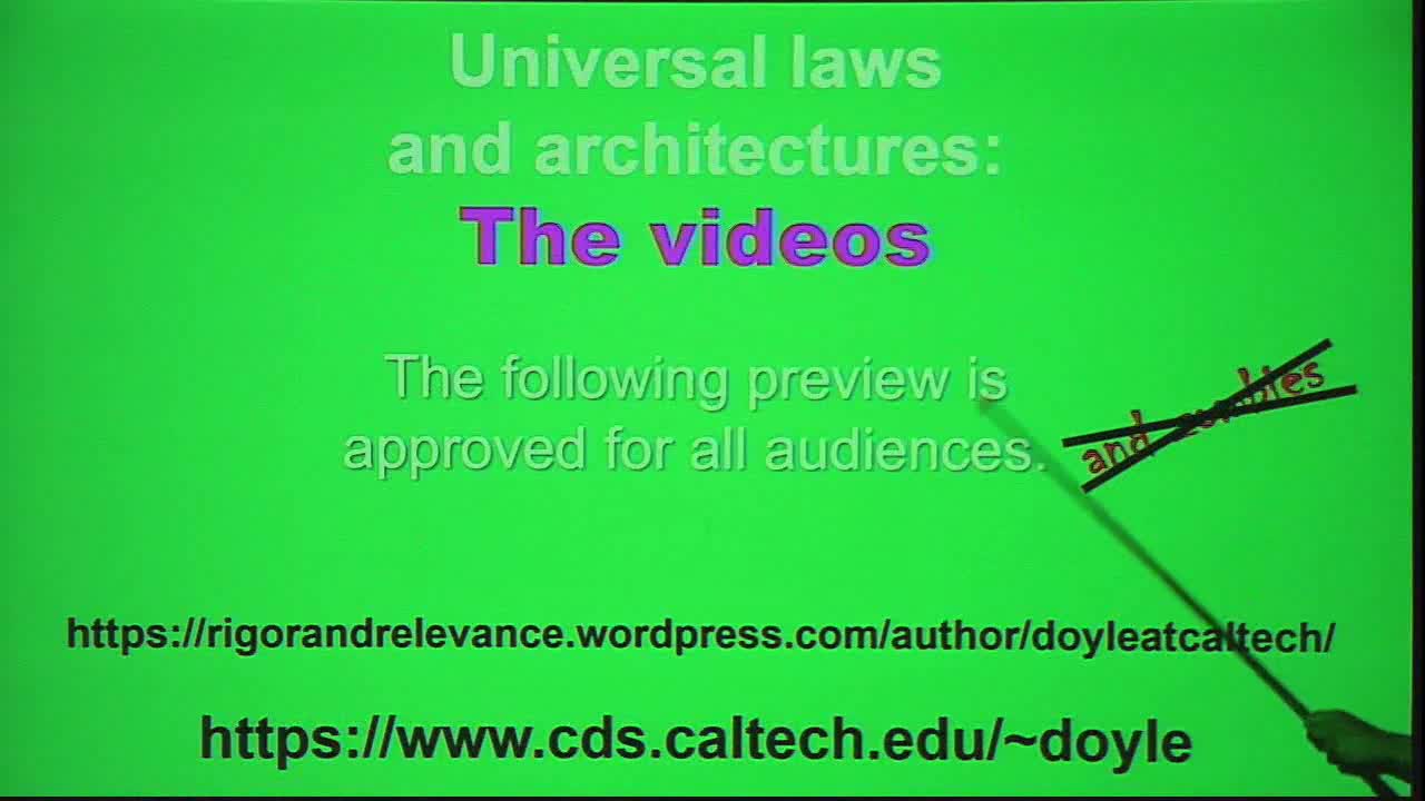 Universal Laws and Architectures: Theory and Lessons from Brains, Nets, Hearts, Bugs, Grids, Flows, and Zombies Thumbnail