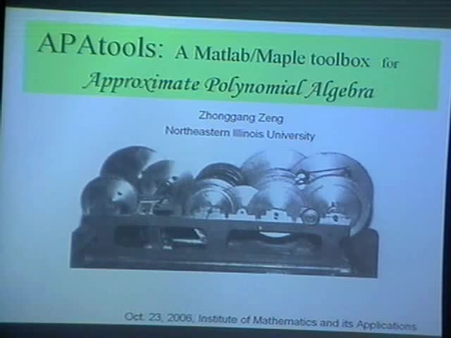 APAtools: A Maple/Matlab Toolbox for Approximate Polynomial Algebra Thumbnail