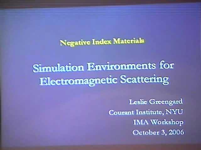 Simulation environments for electromagnetic scattering Thumbnail