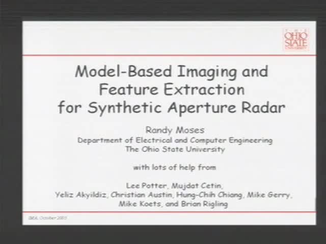 Model-Based Imaging and Feature Extraction for Synthetic Aperture
Radar Thumbnail