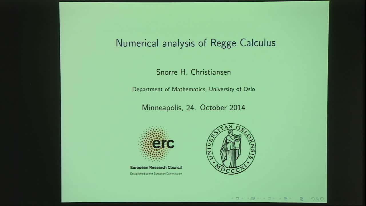 Numerical Analysis of Regge Calculus  Thumbnail