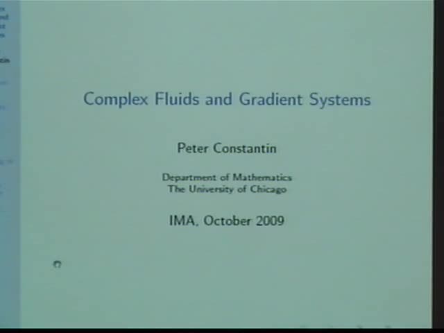 Complex Fluids: an abstract framework, some analysis, many open
problems
 Thumbnail
