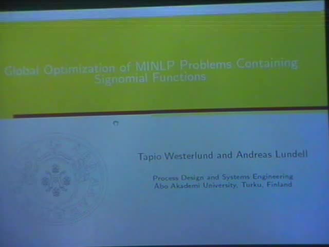 Global optimization of MINLP problems containing signomial functions Thumbnail