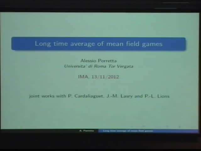 Long time average of Mean Field Games Thumbnail