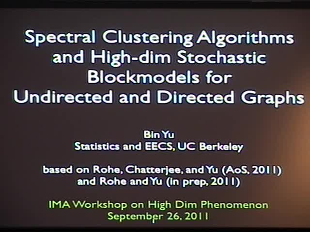 Tutorial - Spectral clustering and high-dim stochastic block model for undirected and directed graphs Thumbnail