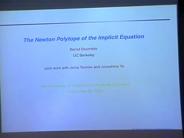 The Newton polytope of the implicit equation Thumbnail