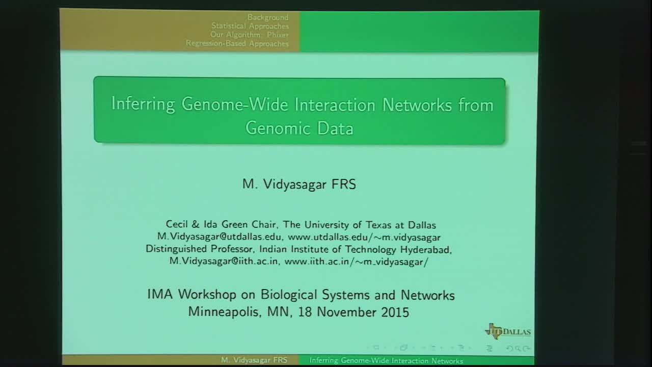 Inferring Genome-Wide Interaction Networks from Genomic Data Thumbnail