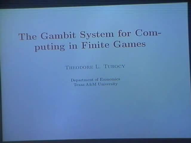 Towards a Black-box Solver for Finite Games: The Gambit System Thumbnail