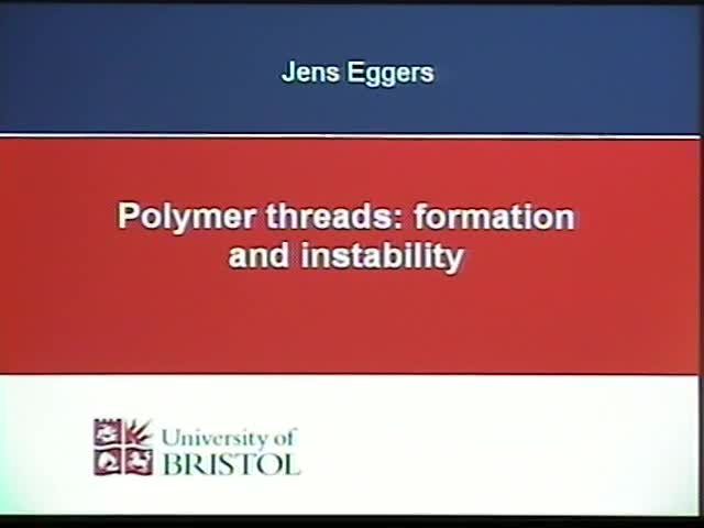 Polymeric threads: formation and instability Thumbnail