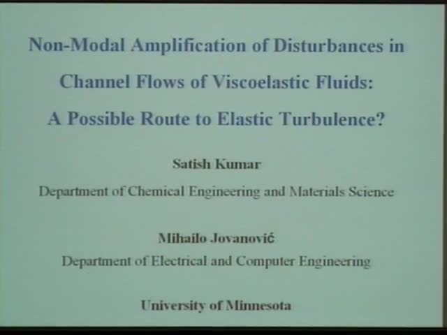 Non-modal amplification of disturbances in channel
flows of viscoelastic fluids: A possible route to elastic
turbulence? Thumbnail