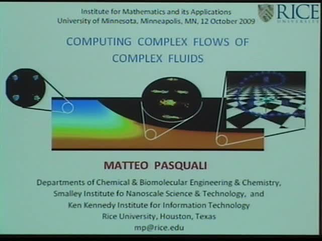 Computing complex flows of complex fluids Thumbnail