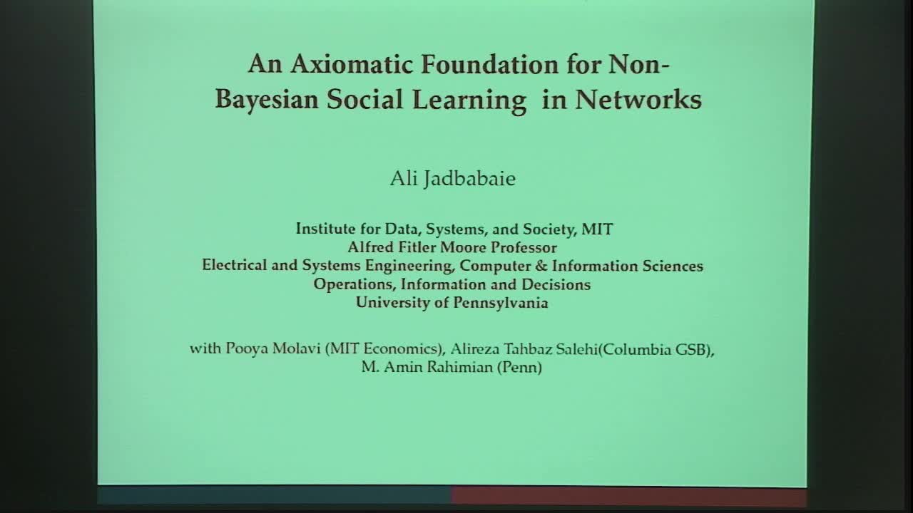 An Axiomatic Foundation for Non-Bayesian Learning in Networks Thumbnail