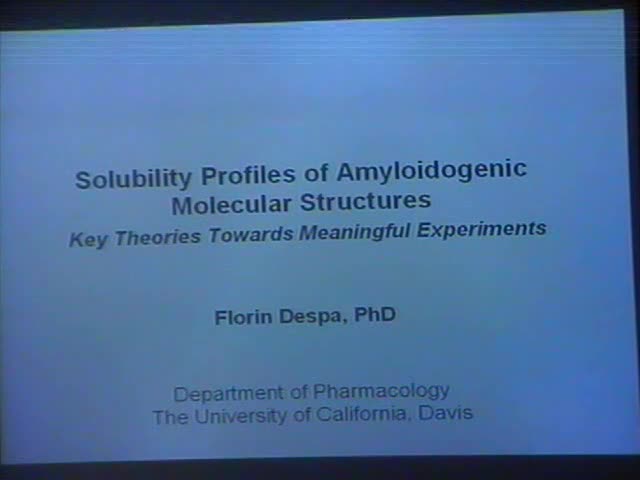 Solubility profiles of amyloidogenic molecular structures. Theory
and experiment
 Thumbnail