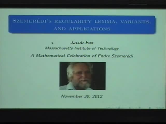 Szemerédi's Regularity Lemma, Variants, and Applications <br><em> Introduced by: Van Vu</em> Thumbnail