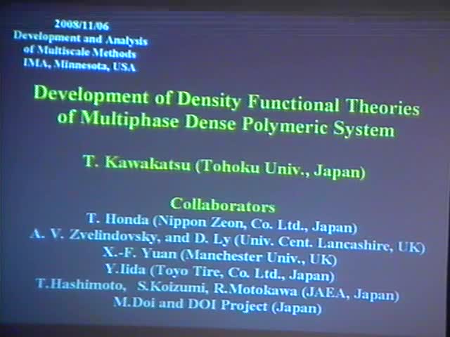 Development of dynamic density functional theories
     of multiphase dense polymeric systems Thumbnail