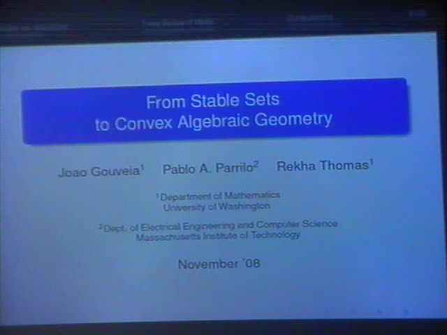 From the stable set problem to convex algebraic geometry Thumbnail
