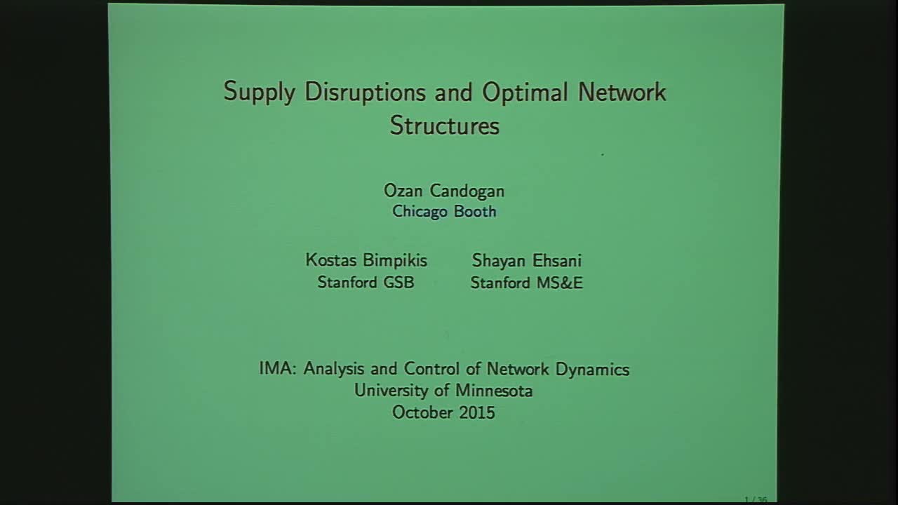 Supply Disruptions and Optimal Network Structures Thumbnail