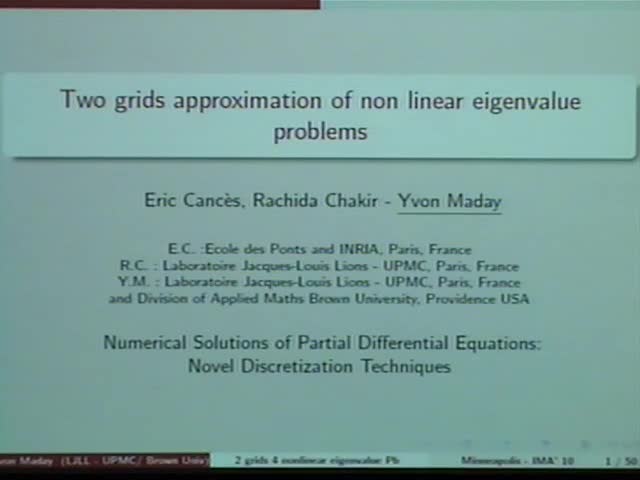 Two grids approximation of non linear eigenvalue problems Thumbnail