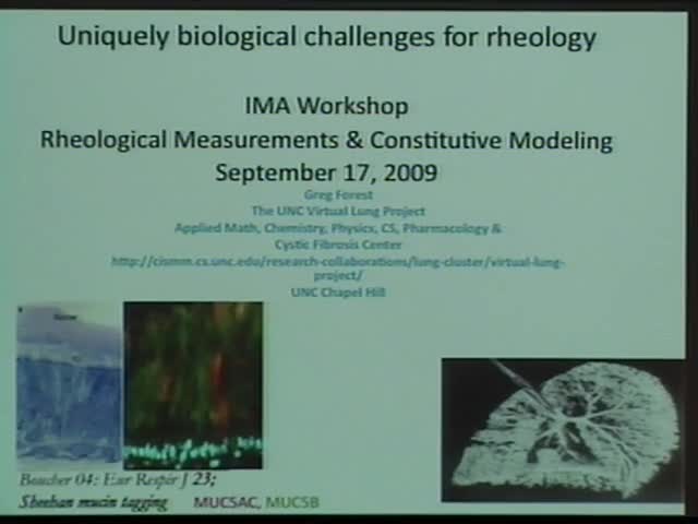 Uniquely biological challenges for rheology  Thumbnail