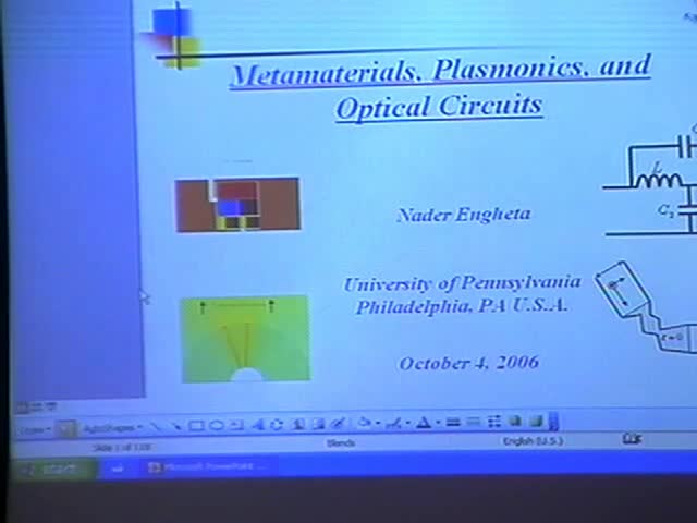 Metamaterials, plasmonics and optical nanocircuits Thumbnail