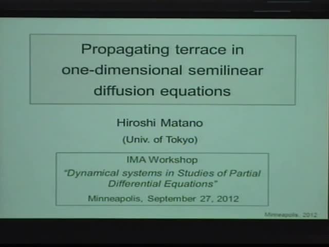 Propagating terrace in one-dimensional semilinear diffusion equations. Thumbnail