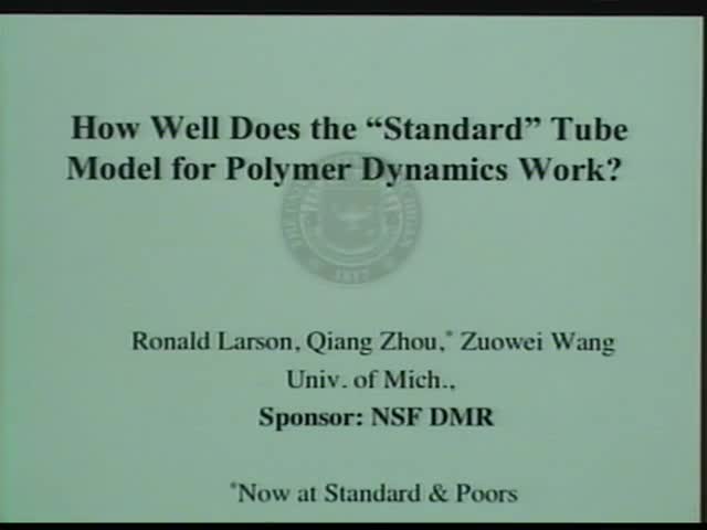 How well does the “standard” tube model for polymer dynamics work?  Thumbnail