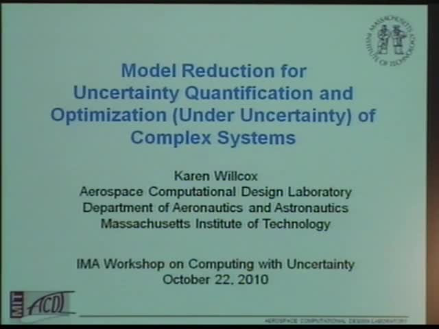 Model reduction for uncertainty quantification and optimization under uncertainty of large-scale complex systems Thumbnail