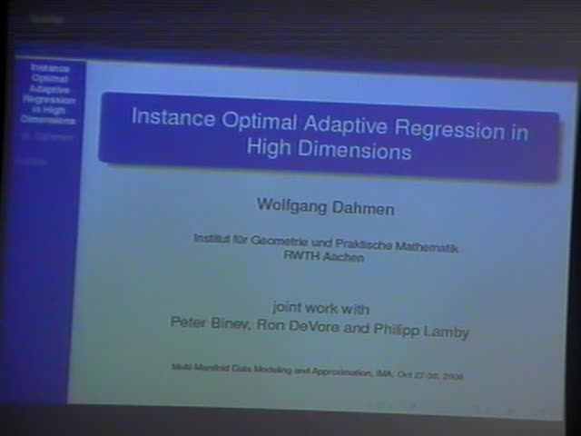 Instance optimal adaptive regression in high dimensions
 Thumbnail