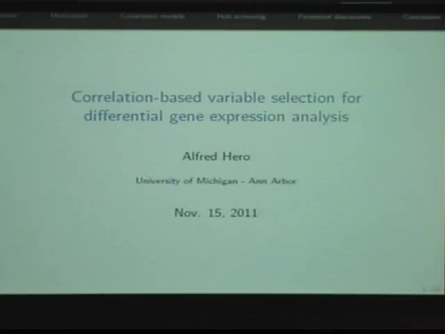 Correlation-based variable selection for differential gene expression analysis  Thumbnail
