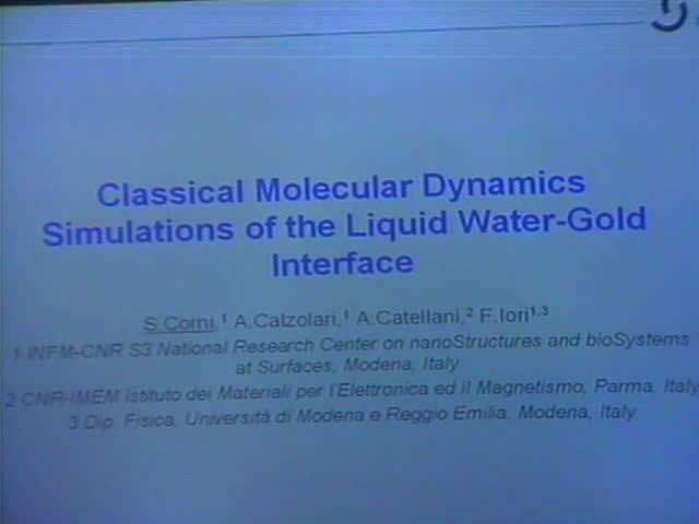 Classical molecular dynamics simulations of the liquid
water-gold interface Thumbnail