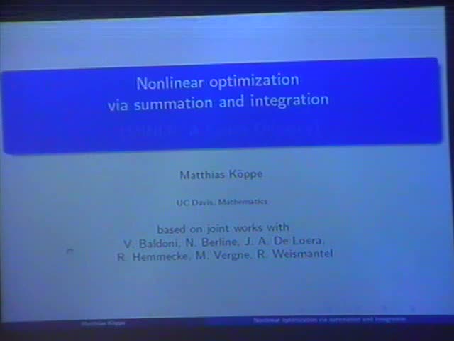 Nonlinear optimization via summation and integration Thumbnail