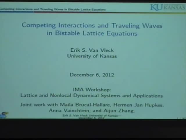 Competing Interactions and Traveling Waves in Bistable Lattice Equations Thumbnail