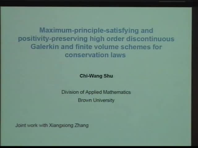 Maximum-principle-satisfying and positivity-preserving
        high order discontinuous Galerkin and finite volume
                schemes for conservation laws Thumbnail