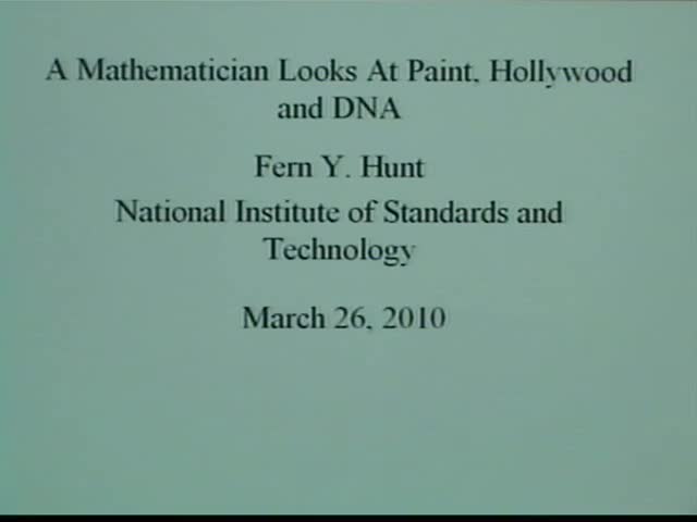 A mathematician looks at paint, Hollywood and DNA Thumbnail