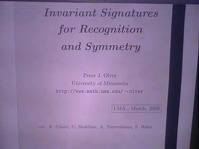Invariant Signatures for Recognition and Symmetry Thumbnail