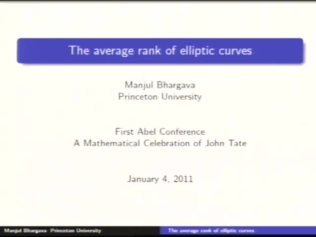 The average rank of elliptic curves Thumbnail