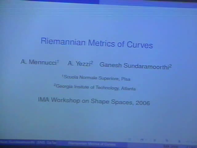 Riemannian Metric of Curves Thumbnail