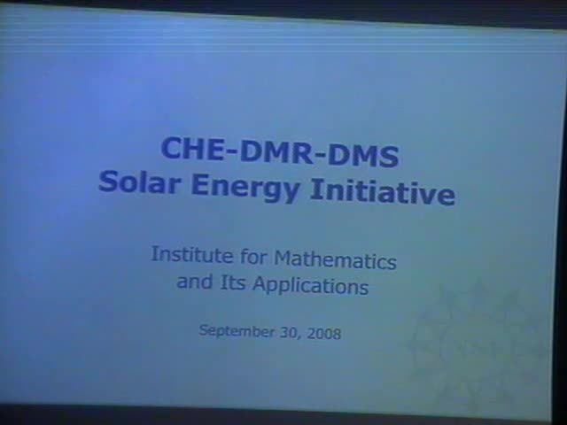 NSF CHE-DMR-DMS SOLAR Energy Initiative Thumbnail