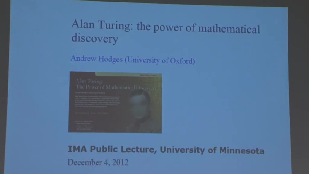 Alan Turing: The Power of Mathematical Discovery Thumbnail