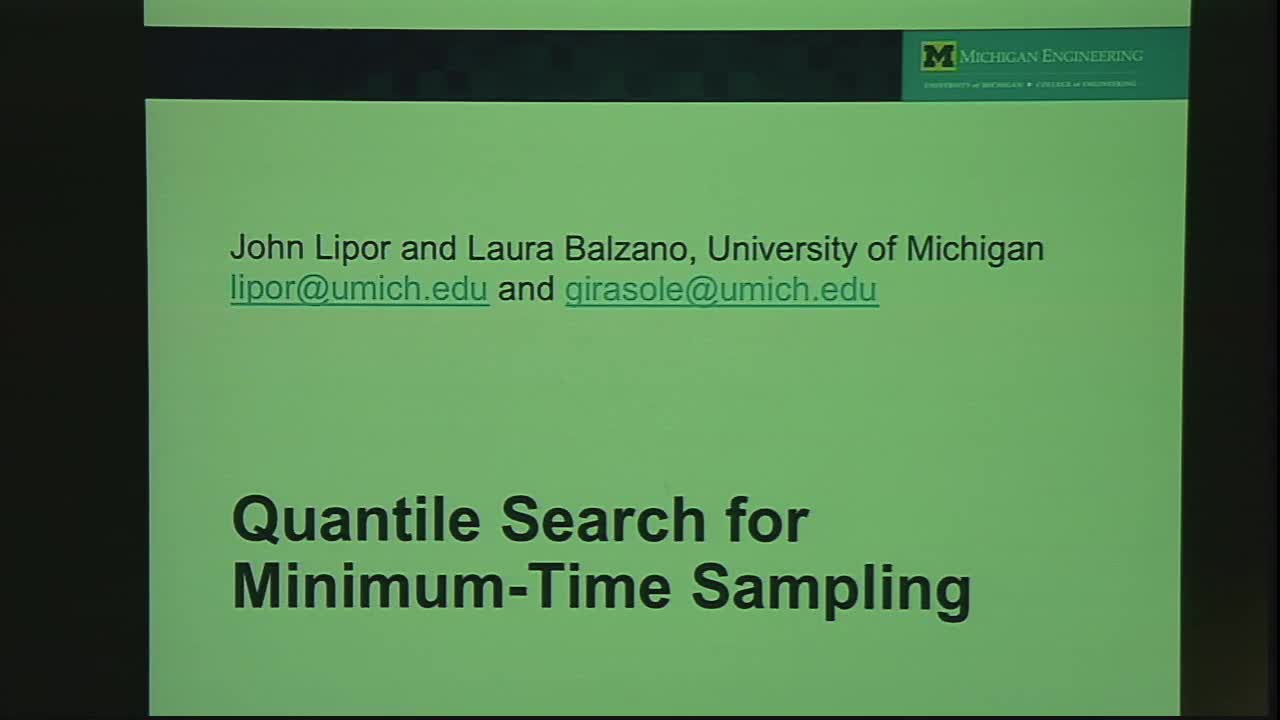 Quantile Search for Minimum-Time Sampling Thumbnail