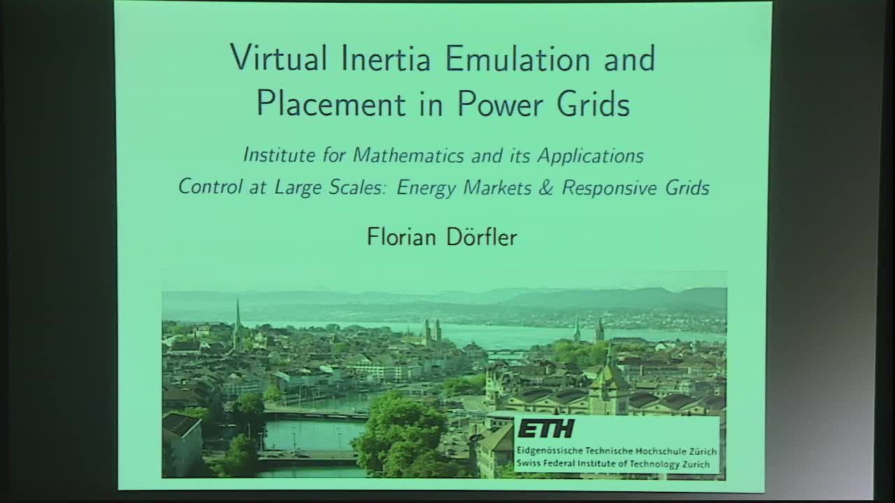 Virtual Inertia Emulation and Placement in Power Grids Thumbnail