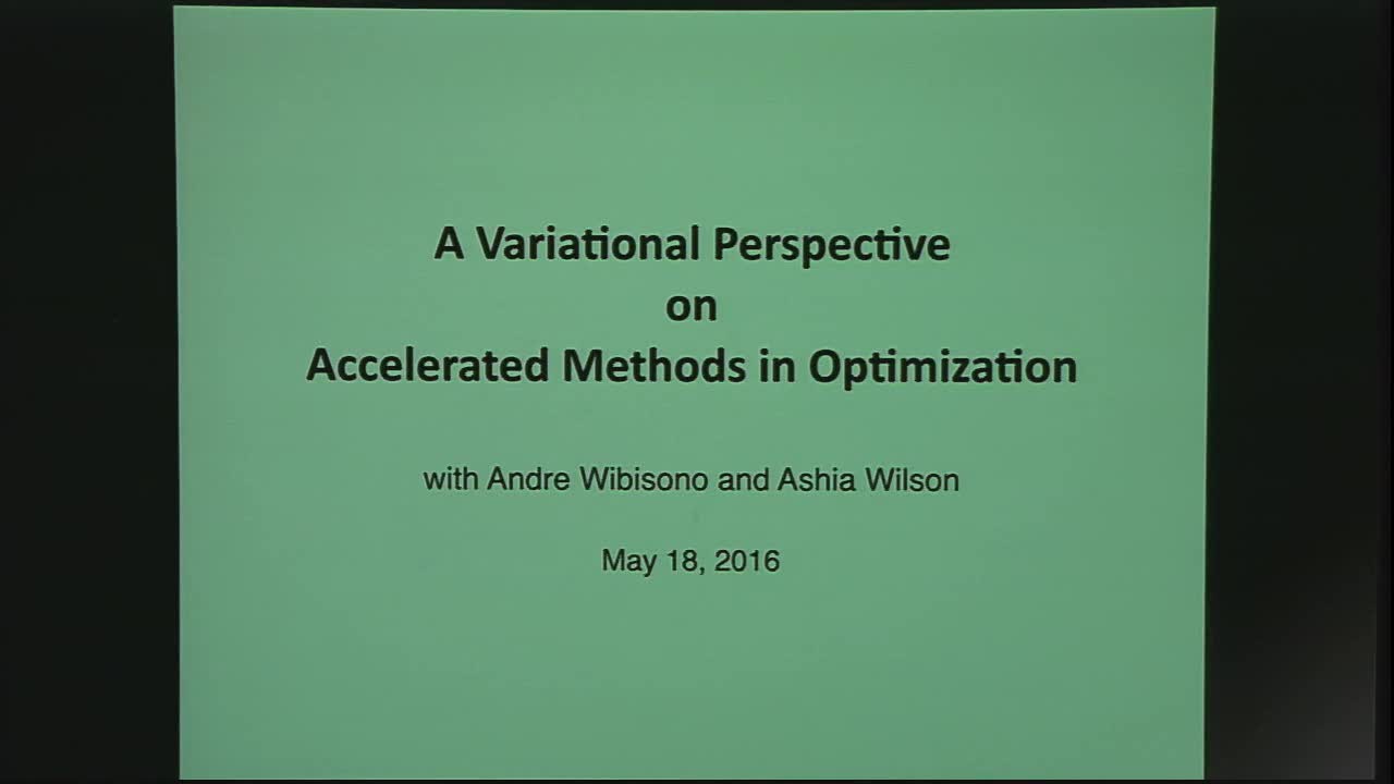 A Variational Perspective on Accelerated Methods in Optimization Thumbnail