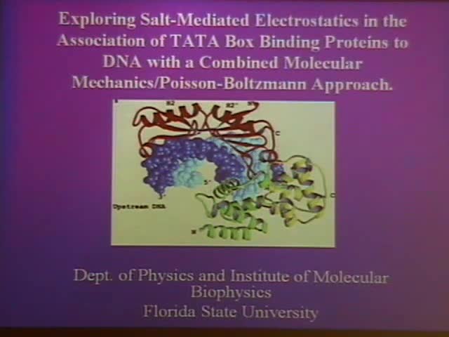 Exploring Salt-mediated Electrostatics in the Association of TATA Binding Proteins to DNA with a Combined Molecular Mechanics/Poisson-Boltzmann Approach Thumbnail