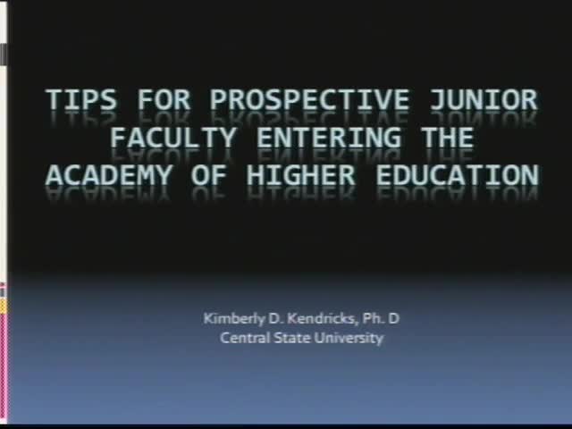 Tips for prospective junior faculty entering the
academy of higher education Thumbnail