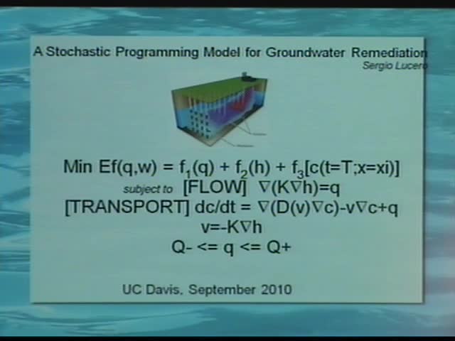 A stochastic programming groundwater remediation — flow/transport through porous
media Thumbnail