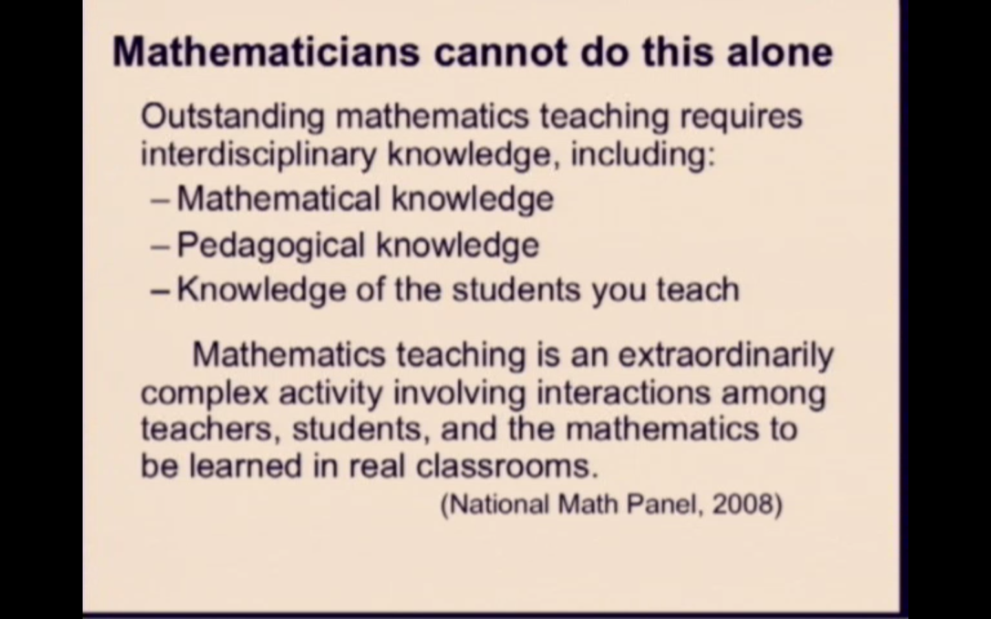 Plenary Session: Keynote Address - The Signal and the Noise and Changing Teacher Preparations Thumbnail