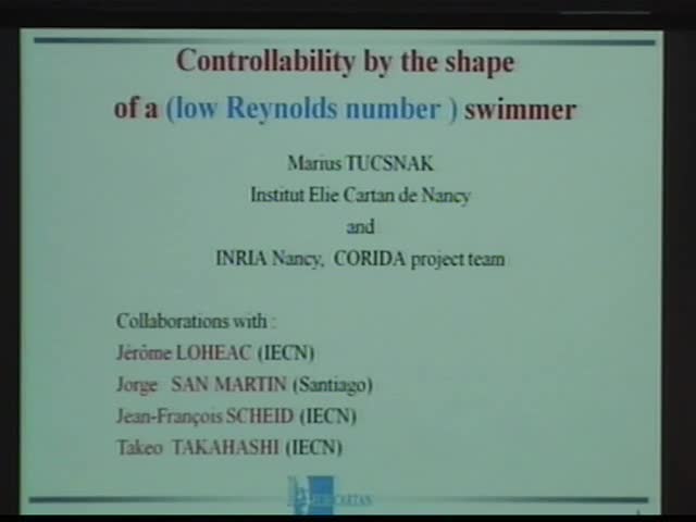 Controllability by the shape of a low Reynolds
number swimmer Thumbnail