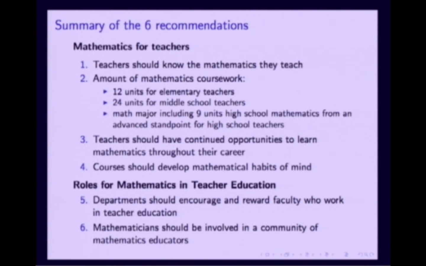 Mathematical Education of Teachers: Recommendations of the Mathematical Education of Teachers II Thumbnail