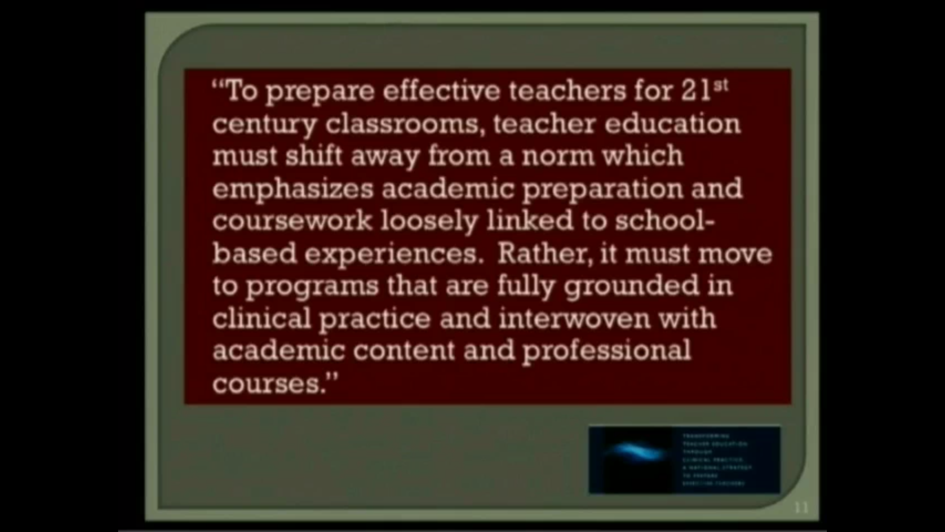 Critical Issues In Mathematics Education 2011: Mathematical Education of Teachers, lecture 9 - National Science Foundation, Common Core Implementation and the Mathematical Education of Teachers: Policy Perspectives and Support Thumbnail